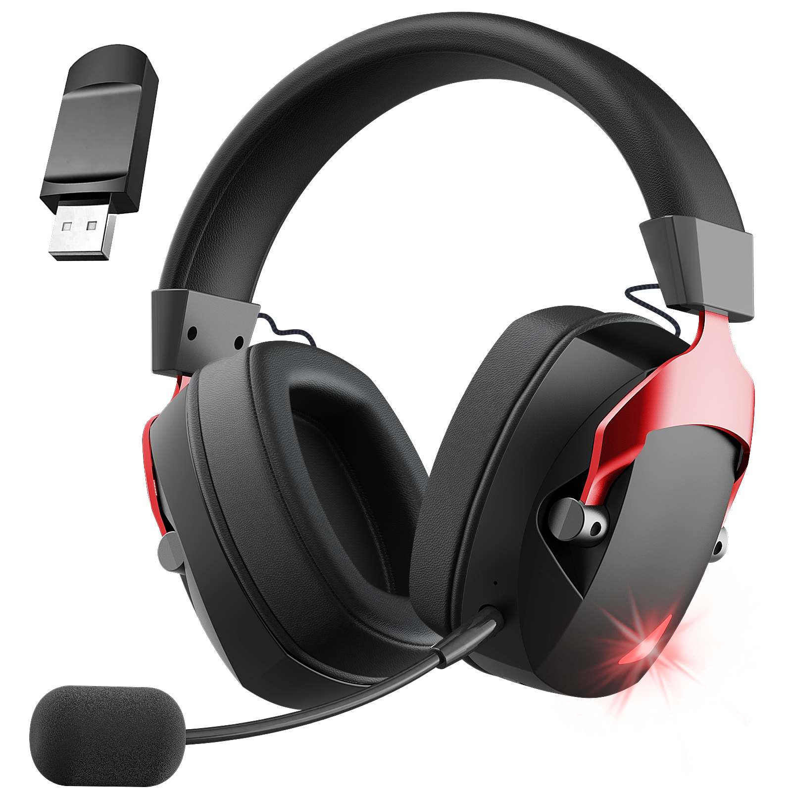 Gaming Headset Rgb - Wireless Gaming Headset with Detachable Noise