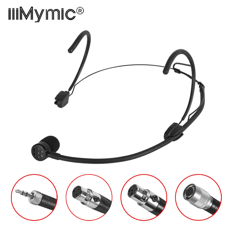 Audiophile Headphone Wired - iiimymic Unidirectional Black Headset Microphone For