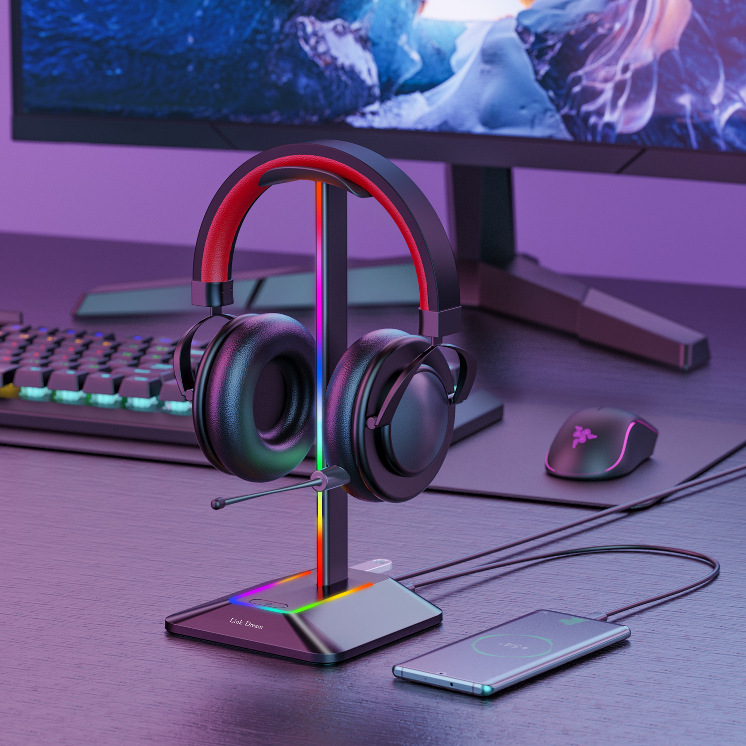 New Bee Z8 RGB Headphones Stan – Headphone Stand Desk Bewertung und Preis