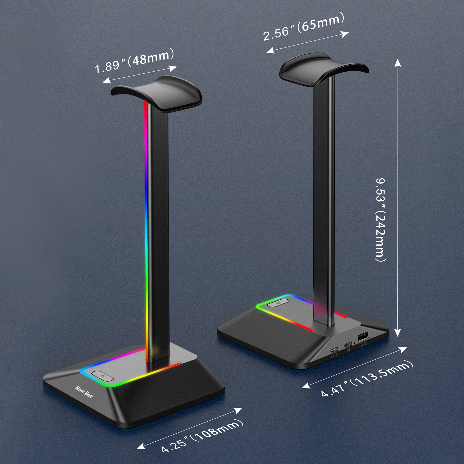 New Bee Z8 RGB Headphones Stan – Headphone Stand Desk Bewertung und Preis