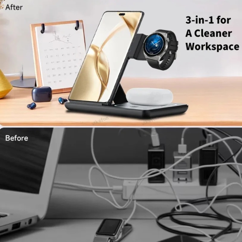 3 in 1 Wireless Charger Desk S – Usb C Earphone Bewertung und Preis