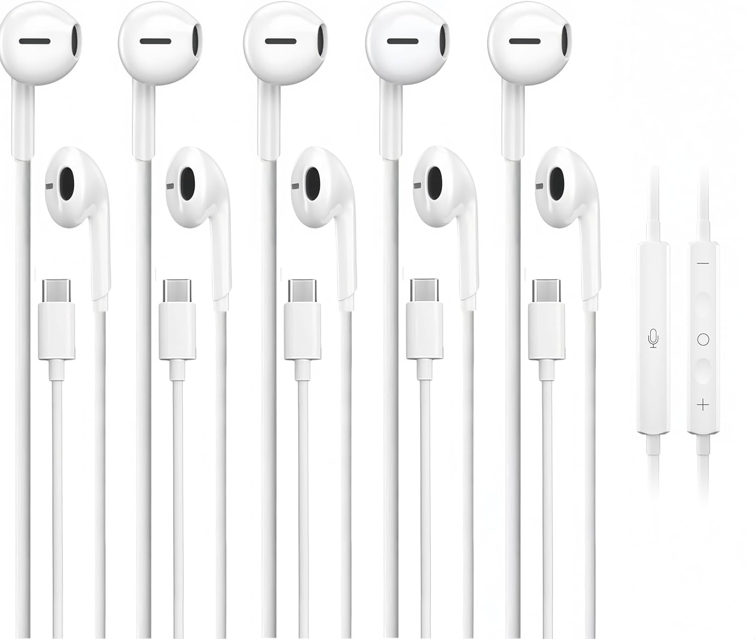 5-Pack USB-C Wired Earphones w – Usb C Earphone Bewertung und Preis