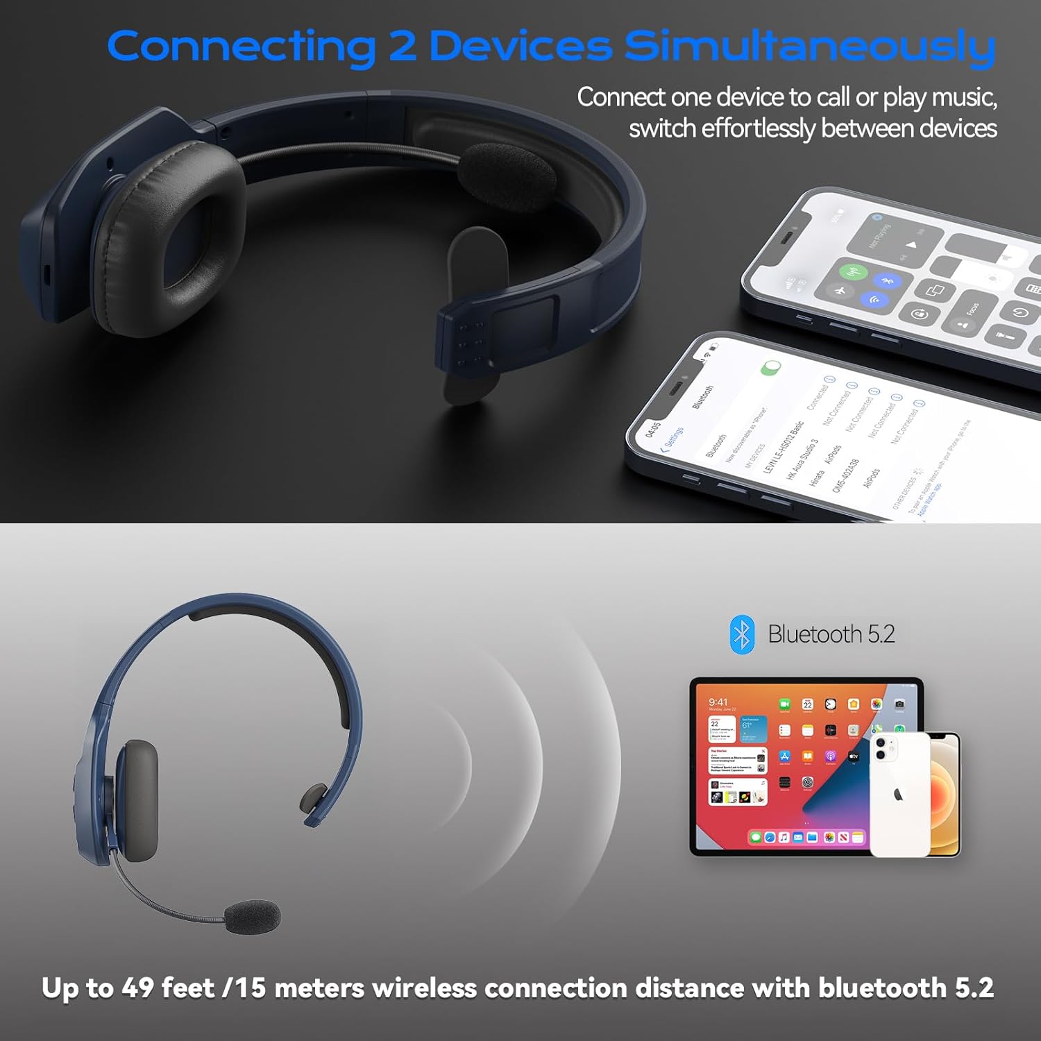 Trucker Bluetooth Headset with – Noise Cancelling Headphone Bewertung und Preis