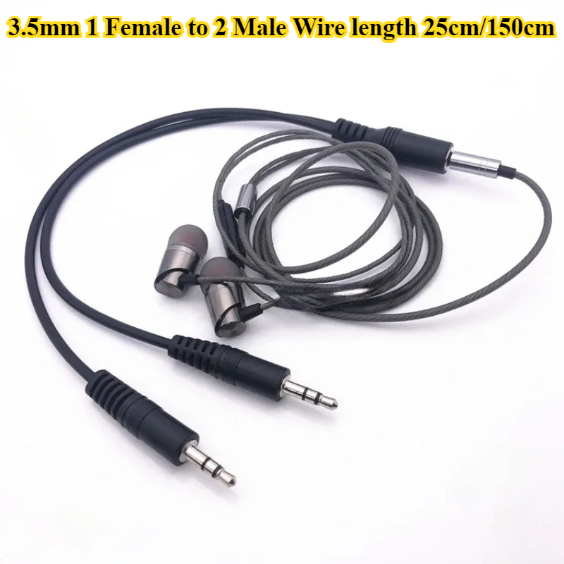 2/5Pcs/lot 3.5mm 1 to 2 Audio  – Earphone Splitter Jack Bewertung und Preis