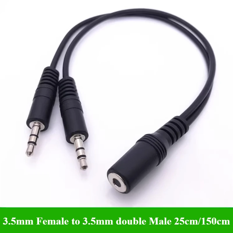 2/5Pcs/lot 3.5mm 1 to 2 Audio  – Earphone Splitter Jack Bewertung und Preis