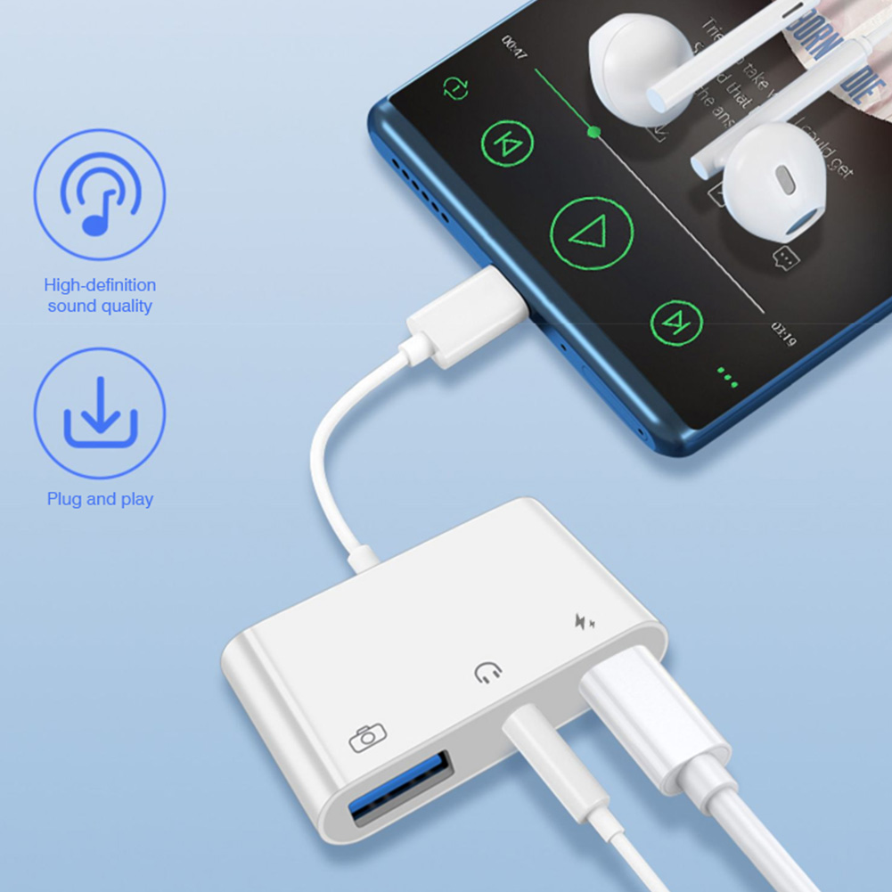 3 in 1 Type C to 3.5mm Jack Ea – Earphone Splitter Jack Bewertung und Preis
