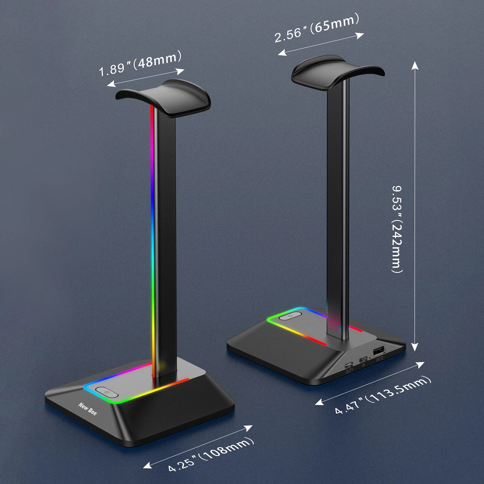 New Bee Z8 RGB Headphones Stan – Headphone Stand Desk Bewertung und Preis