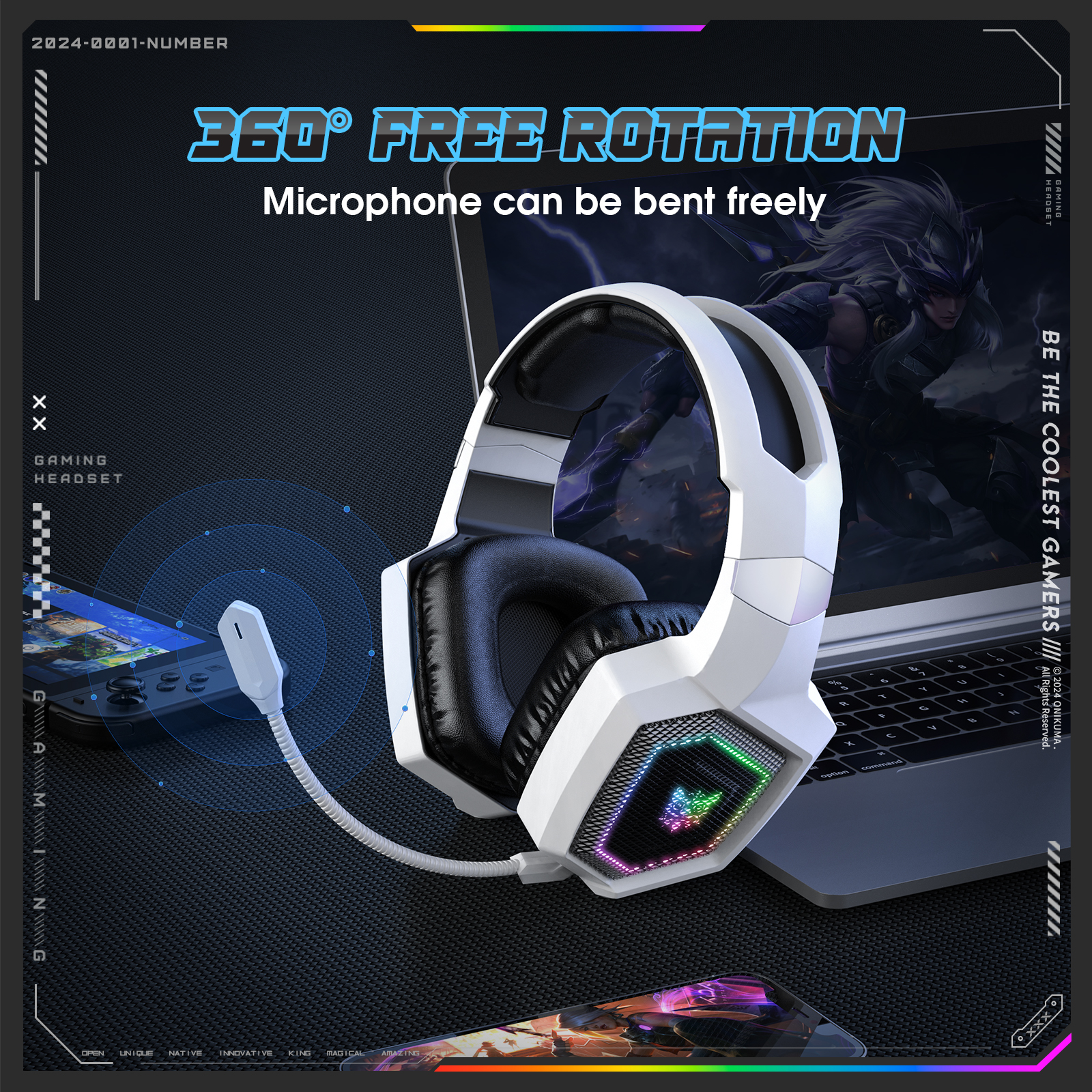 ONIKUMA 2.4GHz Wireless Gaming – Gaming Headset Rgb Bewertung und Preis