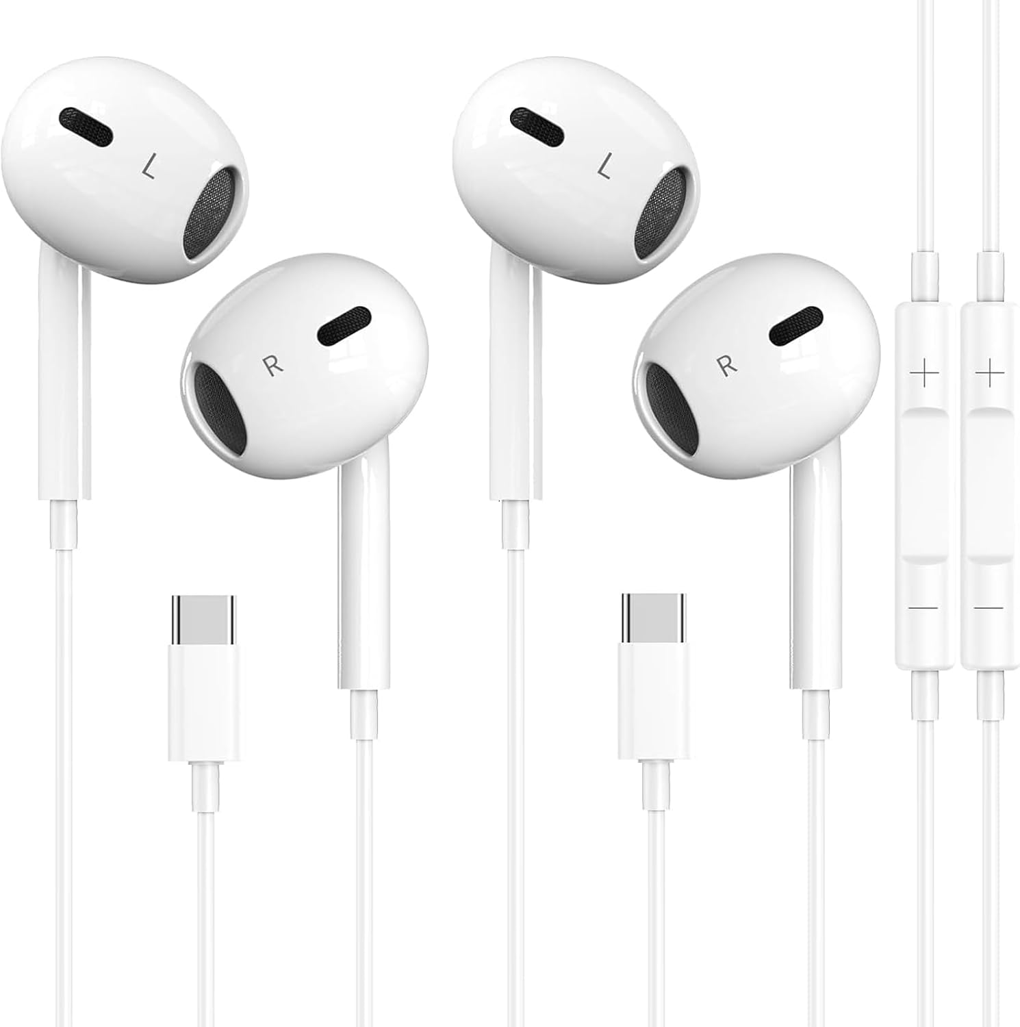 2-Pack USB-C Wired Earbuds wit – Noise Cancelling Headphone Bewertung und Preis